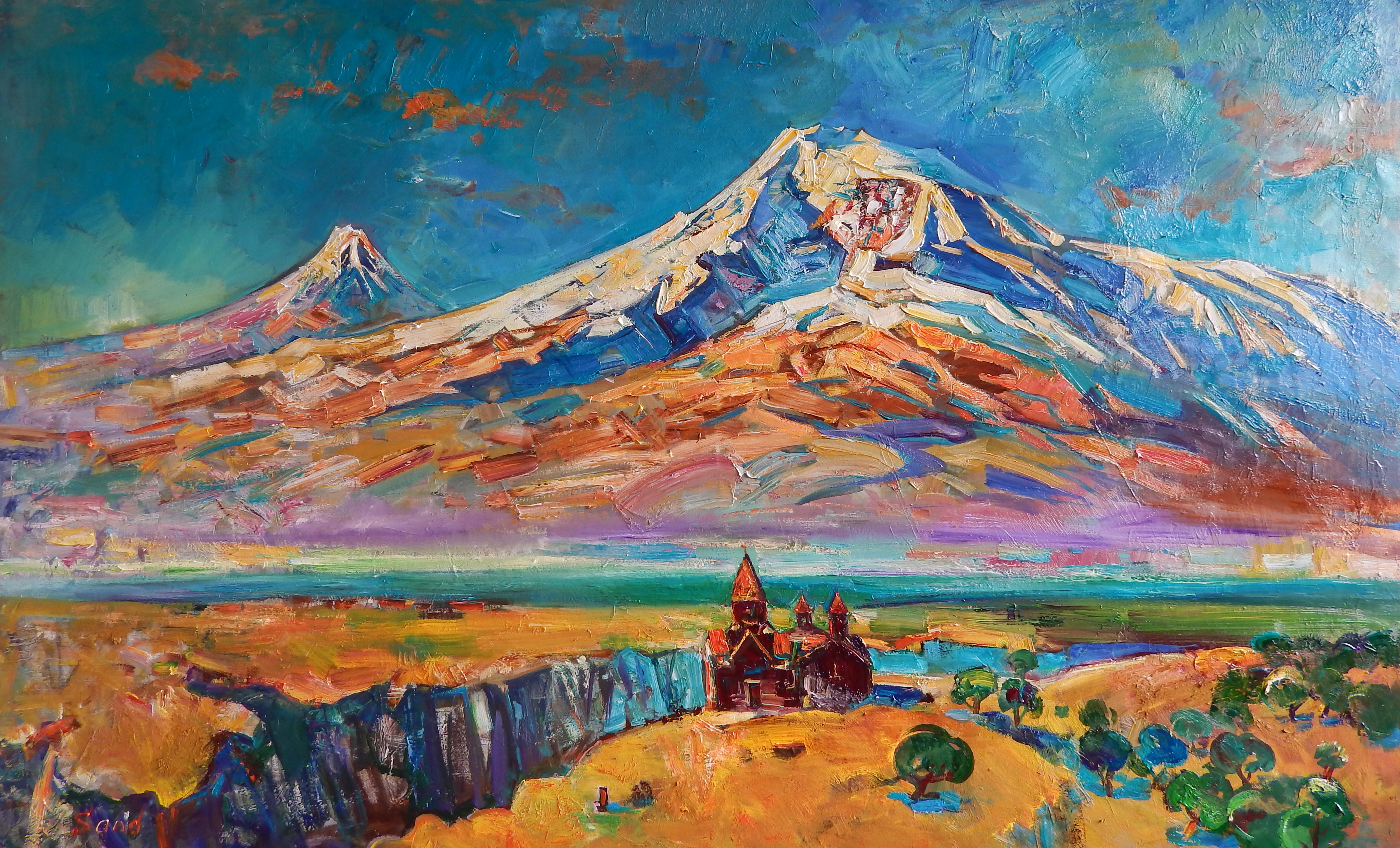 Сошествие ноя с горы Арарат Айвазовский
